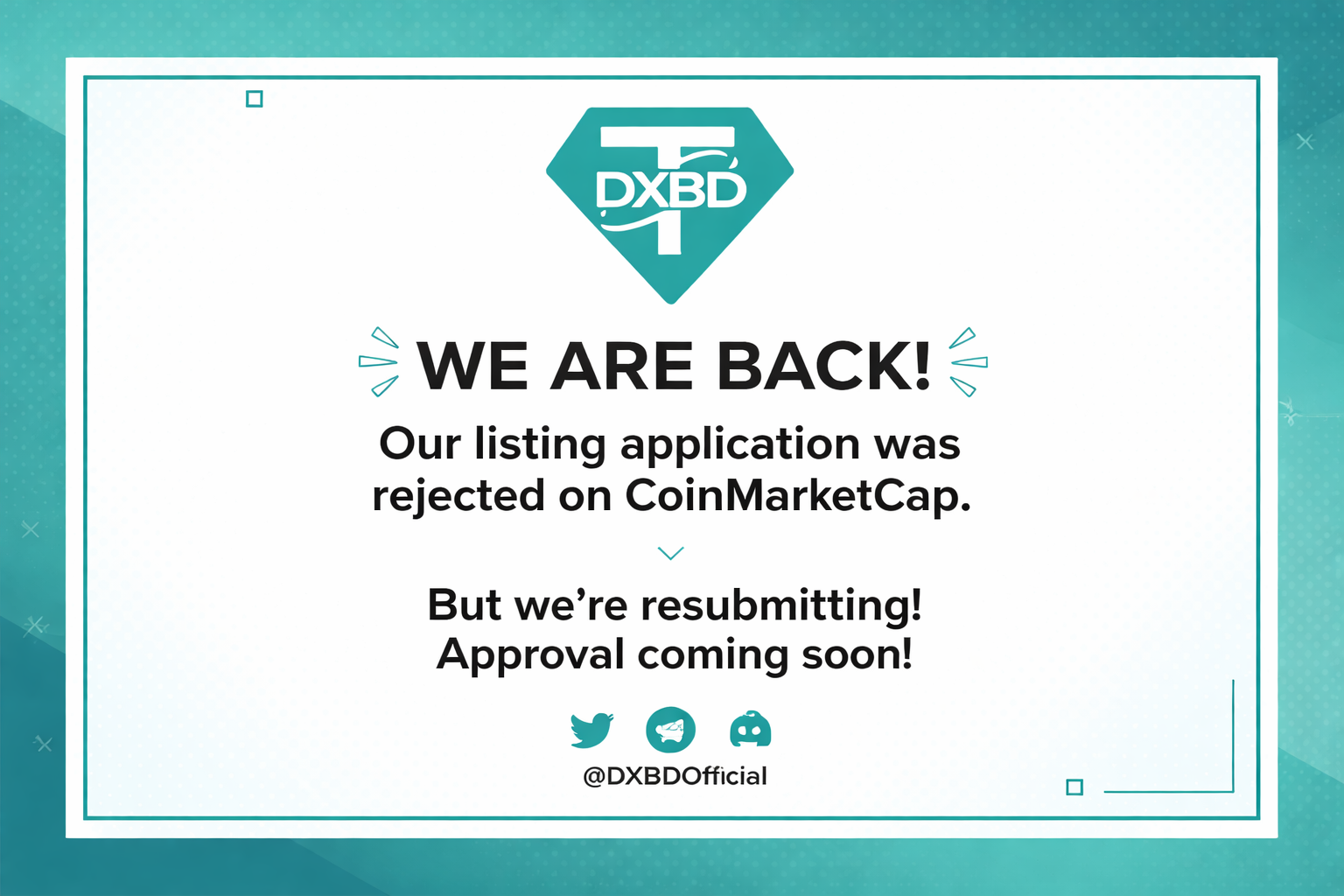 DXBDT CoinGecko Listing Application